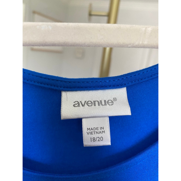 Avenue Tiered Ruffle Tank Dress Royal Blue Sleeveless Wedding Event Summer Party - Picture 5 of 7